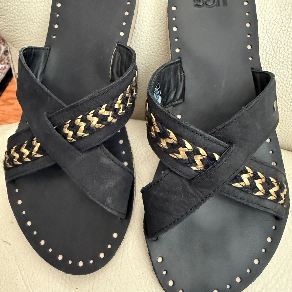 UGG Lexia Leather Crisscross Sandals